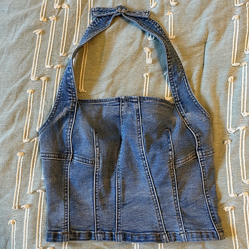 Denim Halter Top